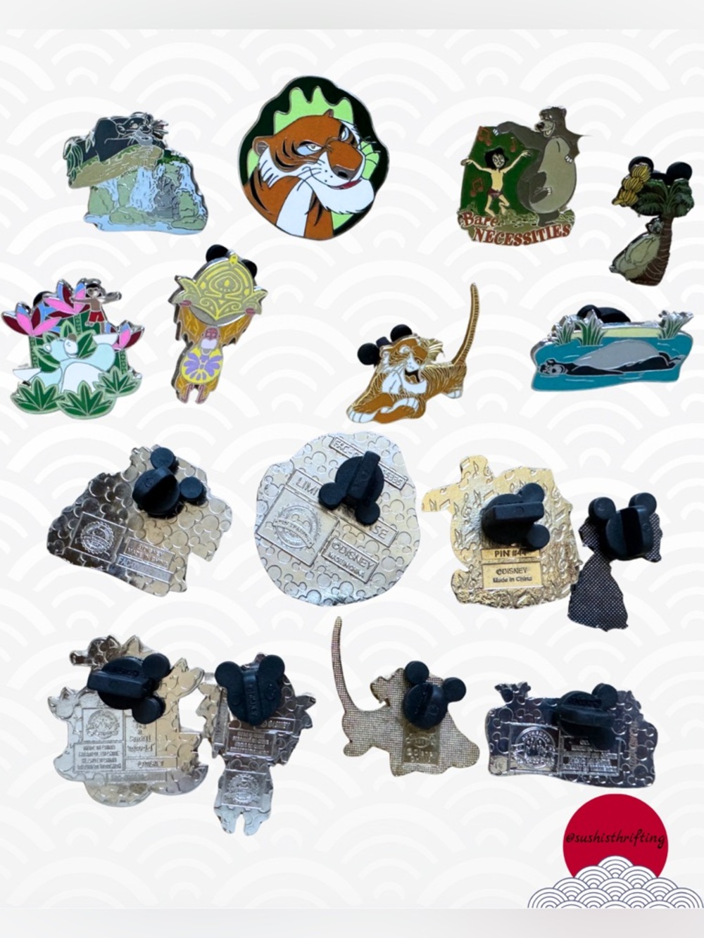 Disney 8Pins + 11x11 Display Case Set